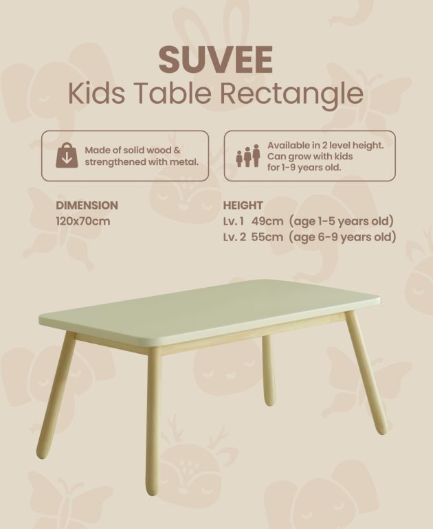 Suvee Kids Table Rectangle - Image 7