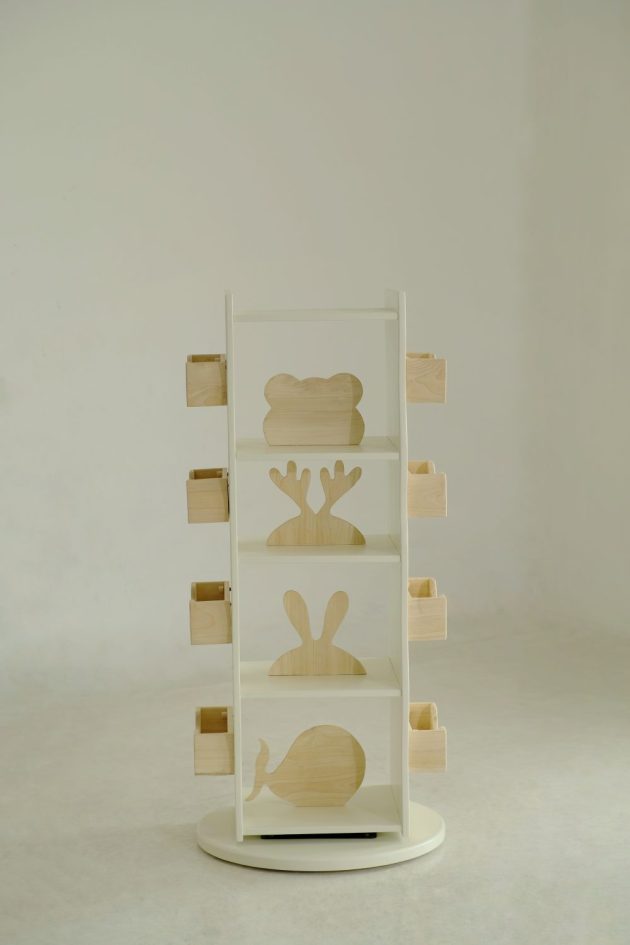 RORY Rotating Bookshelf for Kids Extra Tall