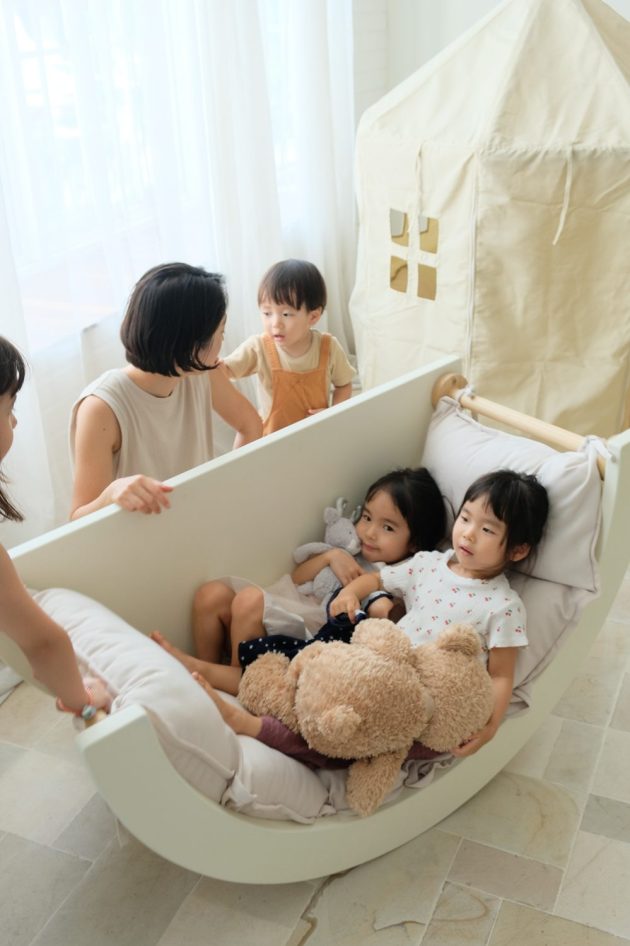 4-in-1 Kids Activity Center (Climbing Arch, Rocking Chair, Table, and Tent all in one) - Image 2