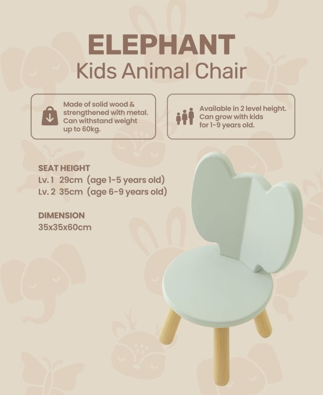 Elephant Kids Animal Chair - Image 6