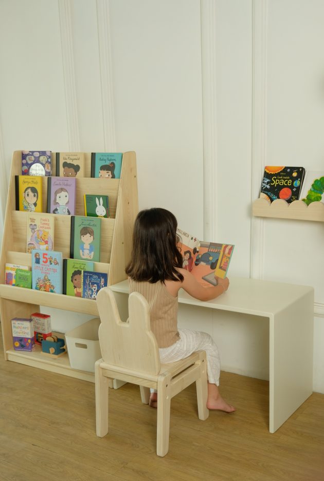 SORA Scalloped Wall Hanging Bookshelf - Image 2