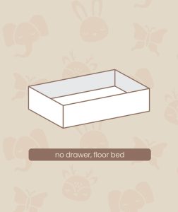 No Drawer Floor Bed