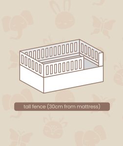 Tall Fence (35cm from mattress)