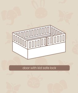 Door with kids safe lock